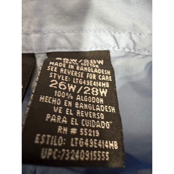 Vintage Jerry Leigh Mickey Mouse Light Blue Button Down Embroidered Size 26/28W - Picture 6 of 8